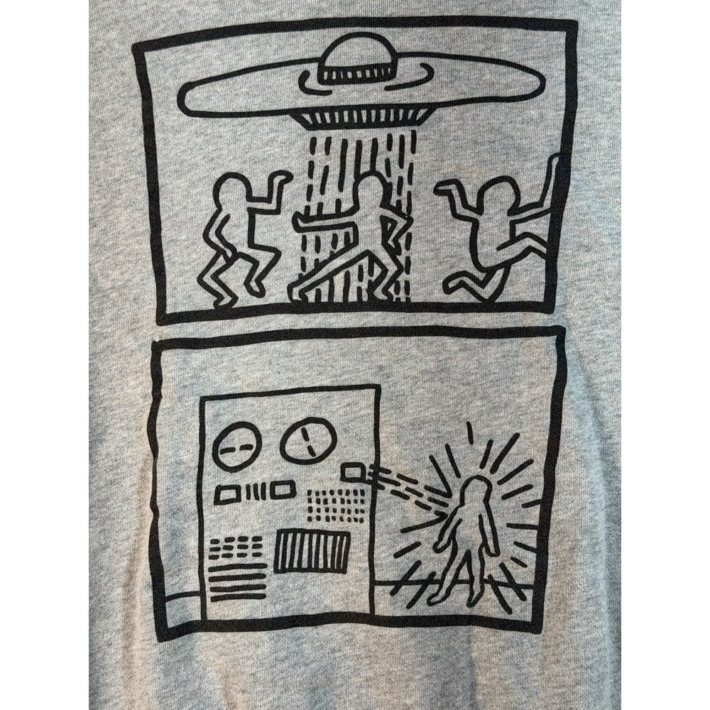 Uniqlo UT Keith Haring Graphic Crewneck Sweatshirt Mens M Gray - Picture 5 of 6